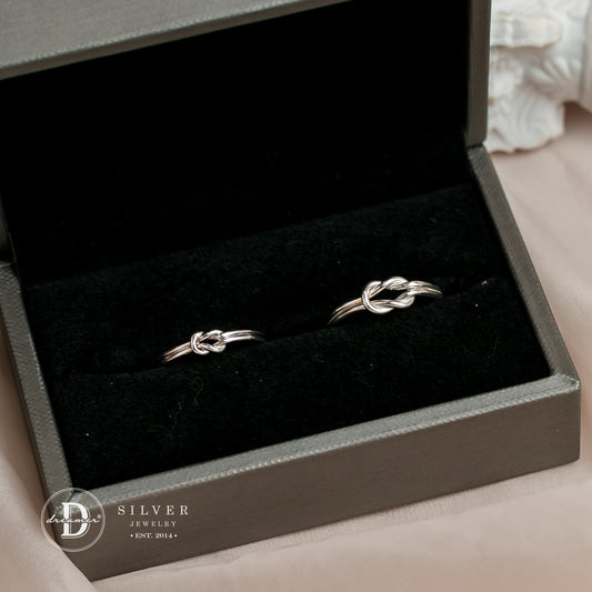 Nhẫn Cặp Minimal Love Knot - Sterling Silver Couple Rings 1343NT