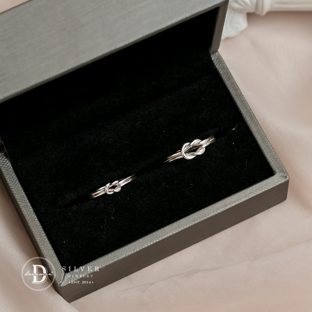 Nhẫn Cặp Minimal Love Knot - Sterling Silver Couple Rings 1343NT