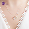 Dây Chuyền Trái Tim Chìa Khoá Đính Đá Bạc 925 - Heart Lock Sterling Silver Necklace - 293DCH