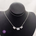 Dây Chuyền Đá Baguette Sang Trọng - Elegant Baguette Stones Necklace Sterling Silver P1213DCH