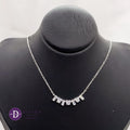 Dây Chuyền Đá Trái Tim và Đá Baguette Thanh Lịch - Elegant Heart Stones Necklace Sterling Silver 1217DCH