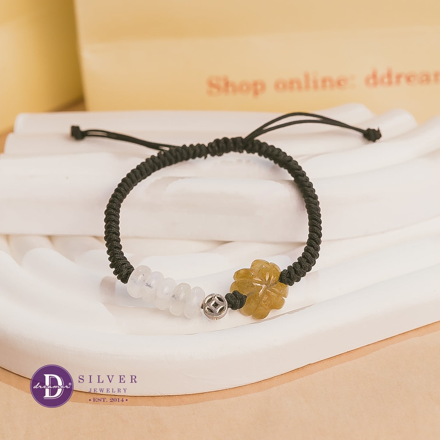 [NHIỀU MẪU] Vòng Thắt Đá Thạch Anh Tóc Vàng & Charm Bạc 925 - Golden Quartz Handmade Braid Bracelets with Silver 925 Charms