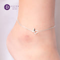 Butterfly Silver Anklet - Sterling Silver Ankle Bracelet For Women