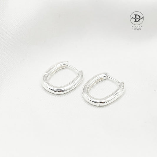 Bông Tai Khoen Bạc Chữ U - Minimal Silver Hoops Earrings