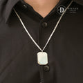 Mặt Dây Chuyền Dog Tag Chữ Nhật Khắc Chữ Dành Cho Nam