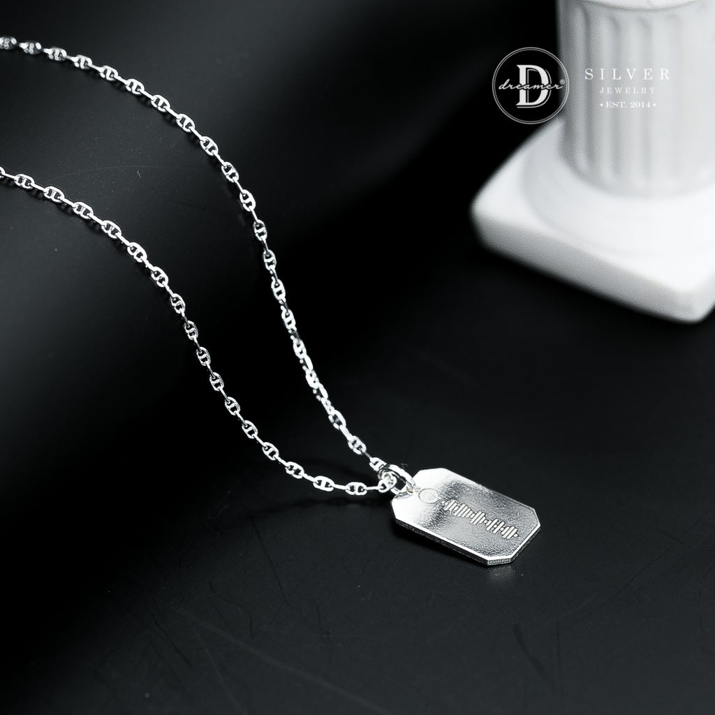 Mặt Dây Chuyền Dog Tag Khắc Chữ Dành Cho Nam - Size Nhỏ