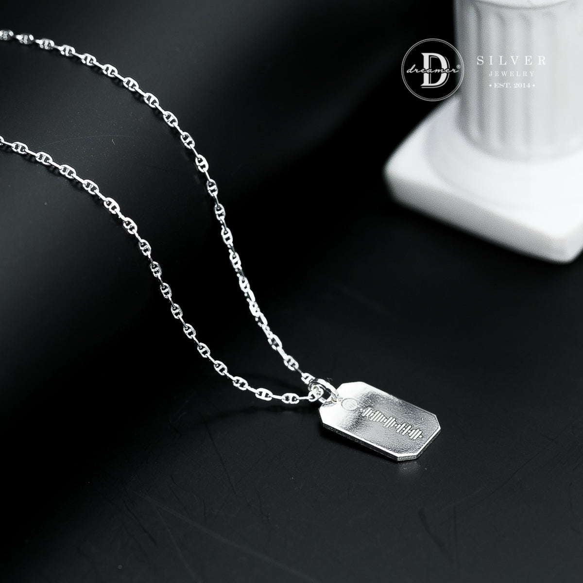 Mặt Dây Chuyền Dog Tag Khắc Chữ Dành Cho Nam - Size Nhỏ