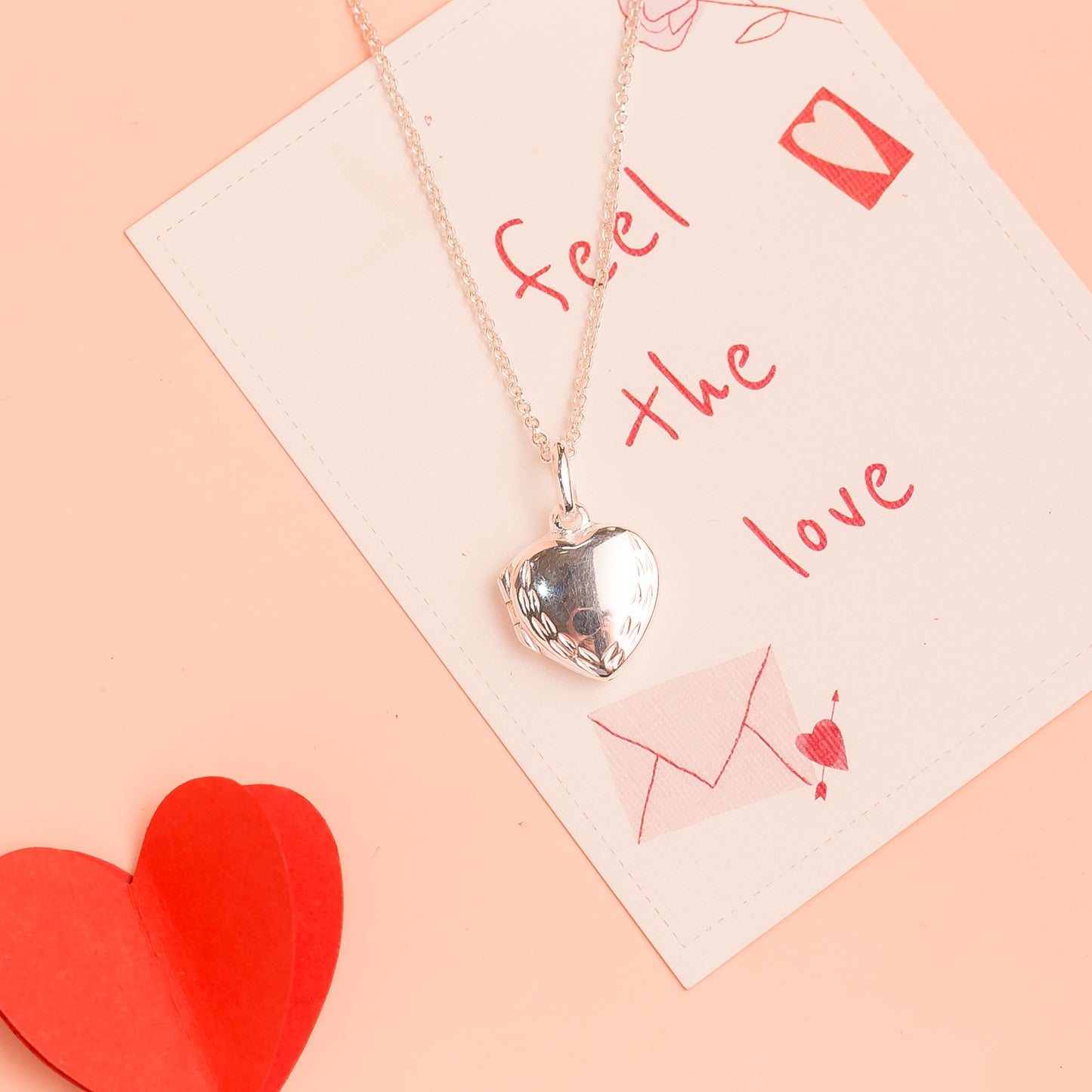 Dây Chuyền Trái Tim Kiểu Khung Ảnh - Heart Locket Pendant Silver Necklace MDC329