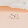 Crossing Arrow Silver Ring - Unisex 925 Silver Ring