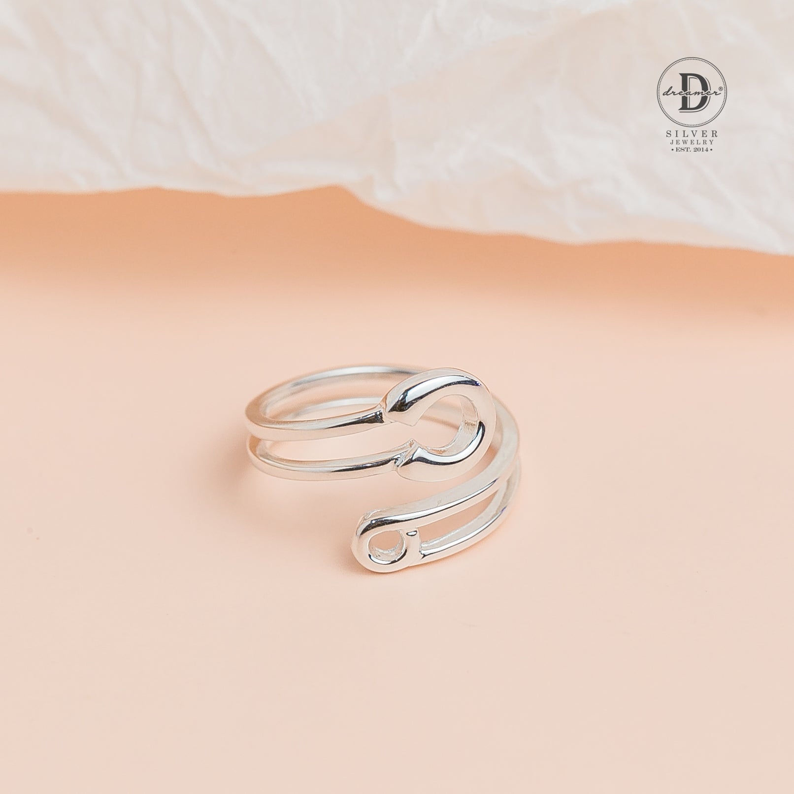 Nhẫn Kim Tây Cá Tính - Nhẫn Bạc 925 Unisex - Big Pin Twist Silver Ring - 2000NT