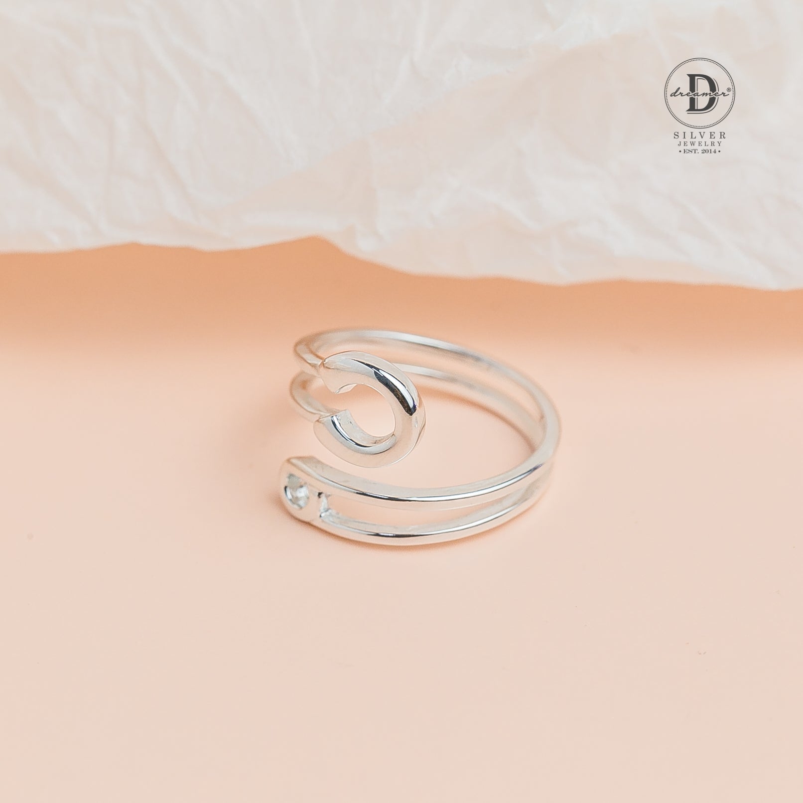 Nhẫn Kim Tây Cá Tính - Nhẫn Bạc 925 Unisex - Big Pin Twist Silver Ring - 2000NT