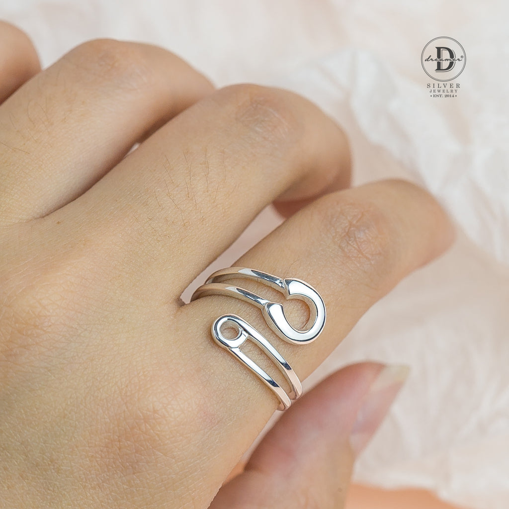 Nhẫn Kim Tây Cá Tính - Nhẫn Bạc 925 Unisex - Big Pin Twist Silver Ring - 2000NT