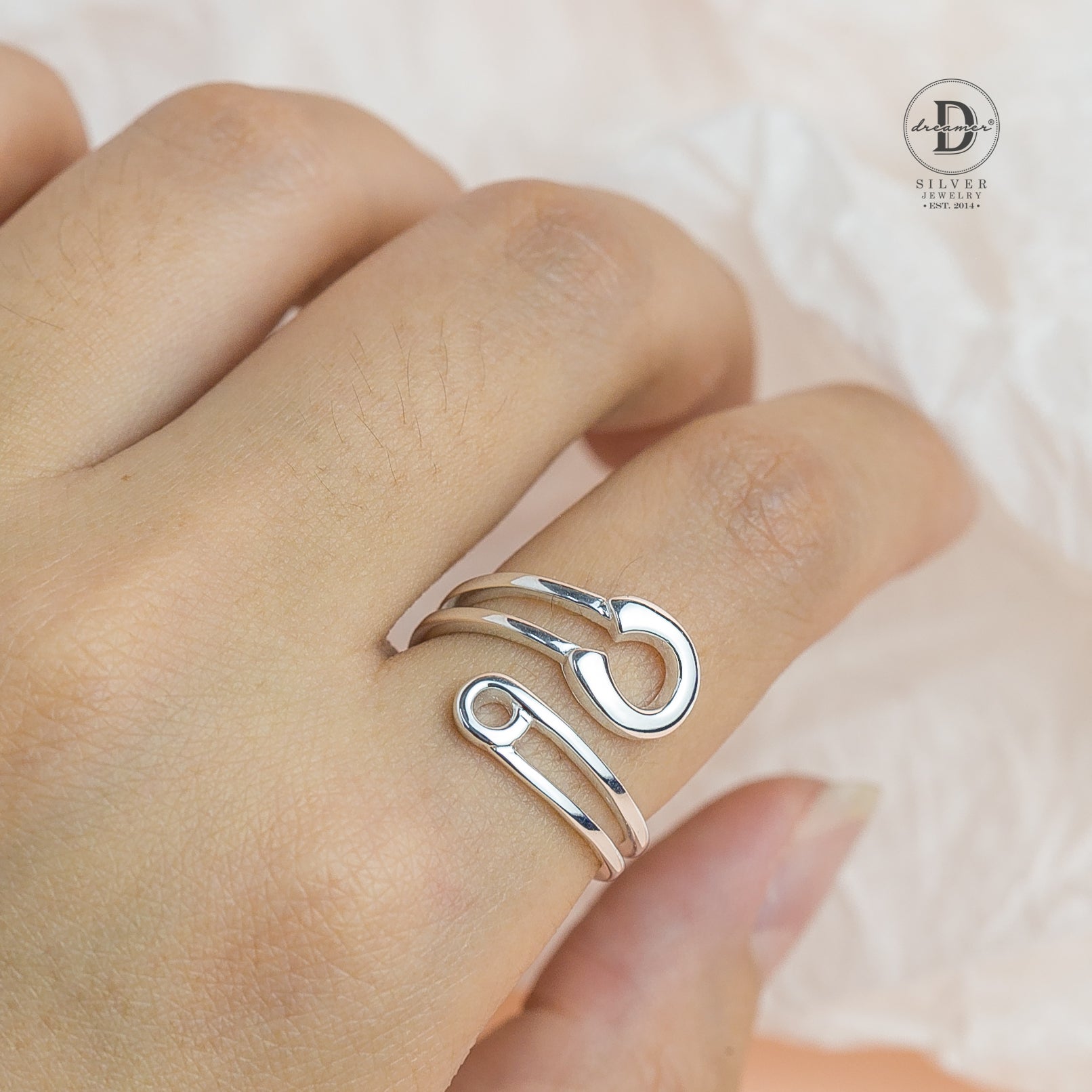 Nhẫn Kim Tây Cá Tính - Nhẫn Bạc 925 Unisex - Big Pin Twist Silver Ring - 2000NT