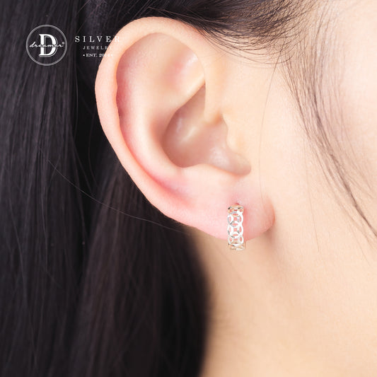 Bông Tai Khoen Kim Tiền 12mm - Lucky Coin Silver Earrings