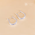 Bông Tai Khoen Dày U Oval - Minimal Balloon Oval Silver Hoops 3246BTK