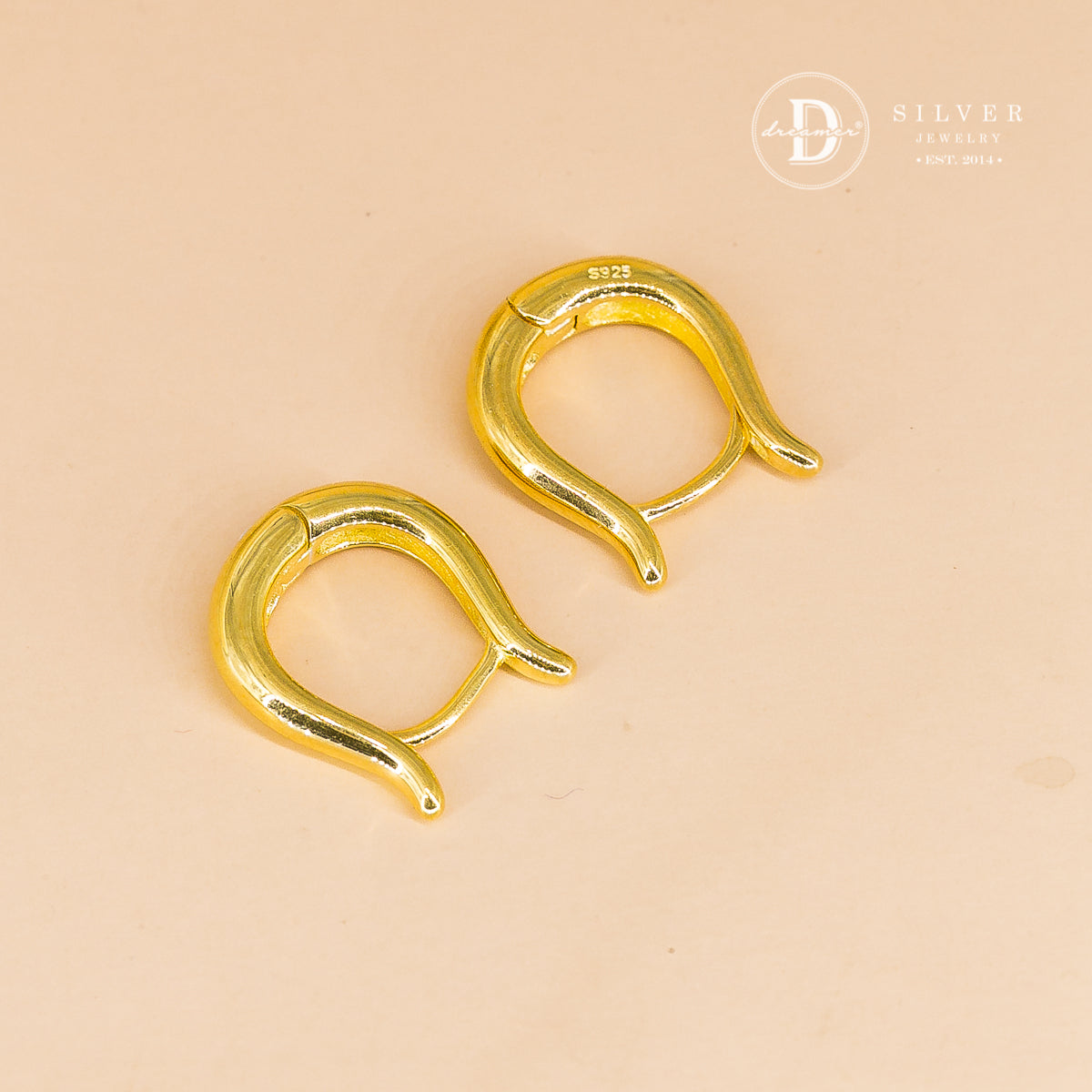 Bông Tai Khoen Dày U Oval - Minimal Balloon Oval Silver Hoops 3246BTK
