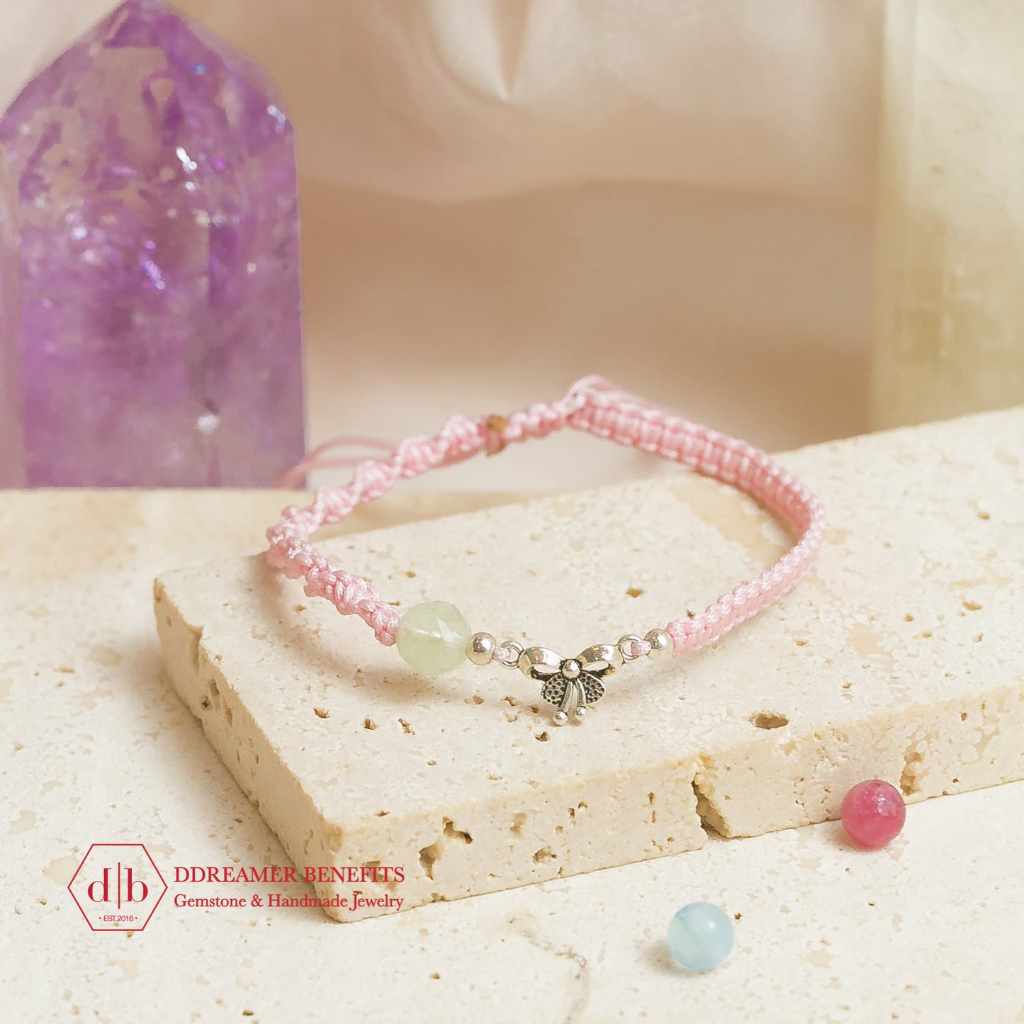 [3 MẪU] Vòng thắt thủ công charm bạc 925 & đá thiên nhiên đủ màu sắc - Natural Stone Handmade Braid Bracelets