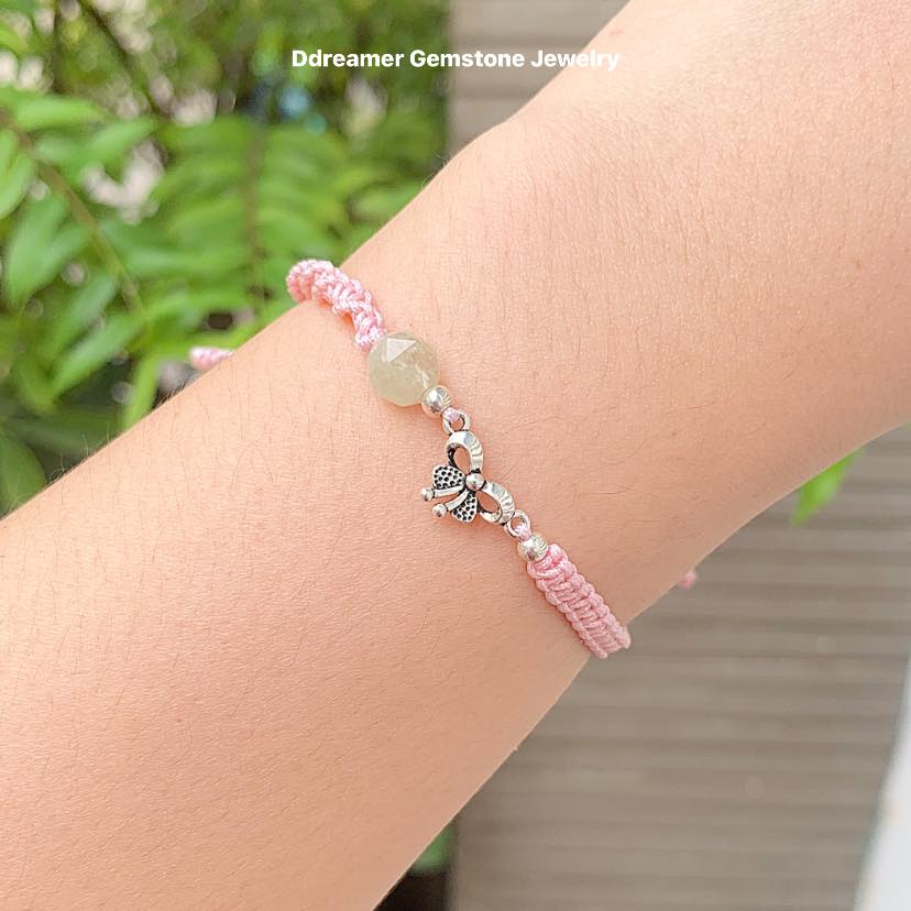 [3 MẪU] Vòng thắt thủ công charm bạc 925 & đá thiên nhiên đủ màu sắc - Natural Stone Handmade Braid Bracelets