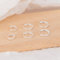 Tube Huggie Hoops Earrings Sterling Silver