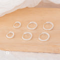 Bông Tai Khoen Tròn Trơn Unisex Đủ Size - Tube Huggie Hoops Earrings Sterling Silver - 2571BTK