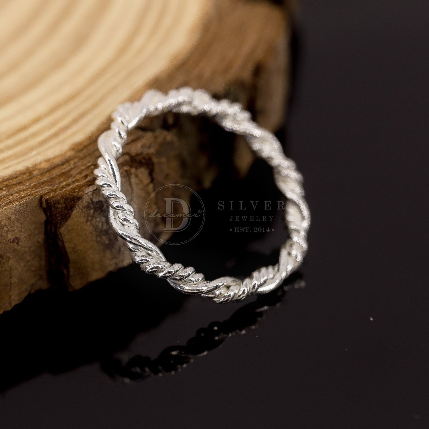 Handmade Minimal Twist Norah Sterling Silver Ring -  Nhẫn Bạc 925 Kiểu Xoắn 3 Dày Dặn 1002NT