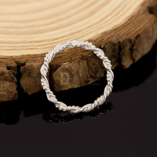 Nhẫn Xoắn 3 Đơn Giản - Handmade Minimal Triple Twist Norah Sterling Silver Ring - 1002NT