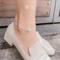 Sparkling Bow Silver Anklet Sterling Silver P548LCH