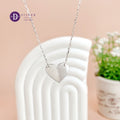 Dây Chuyện Bạc 925 Mặt Trái Tim Bản Dẹp Floating Heart Tối Giản