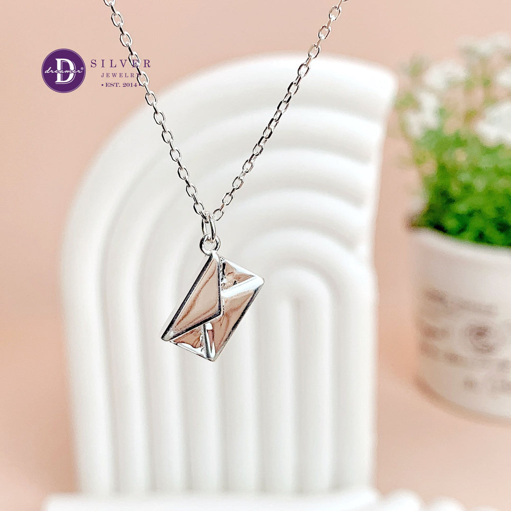 Dây Chuyền Bạc 925 Mặt Bức Thư Tình Envelope Tối Giản (Love Letter Pendant)