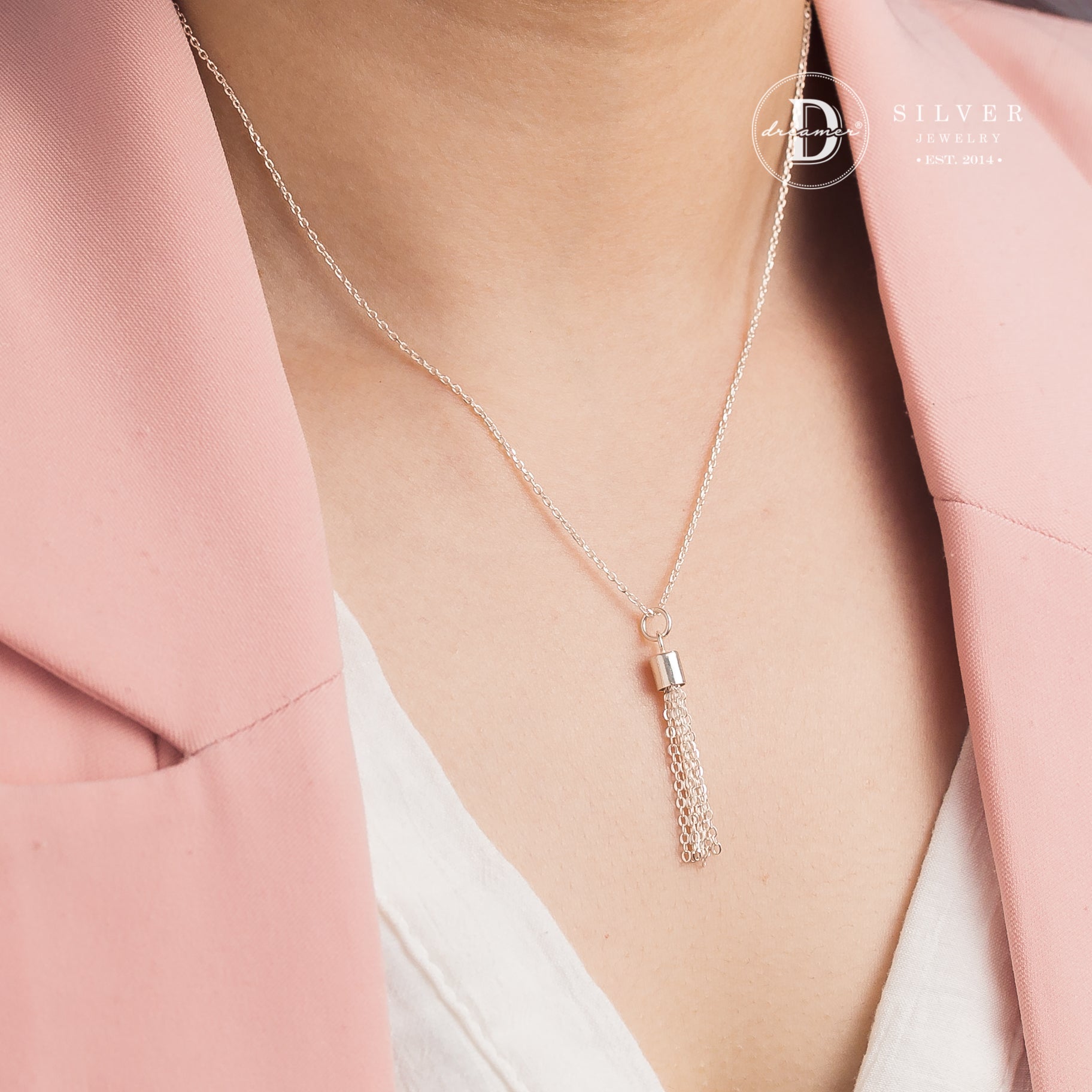 Dây Chuyền Tua Rua Bạc 925 - Mini Tassel Charm Necklace Sterling Silver 634DCT