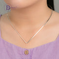 Kiềng Cổ Chữ V Bạc 925 - V Neck Silver Neck Bangle
