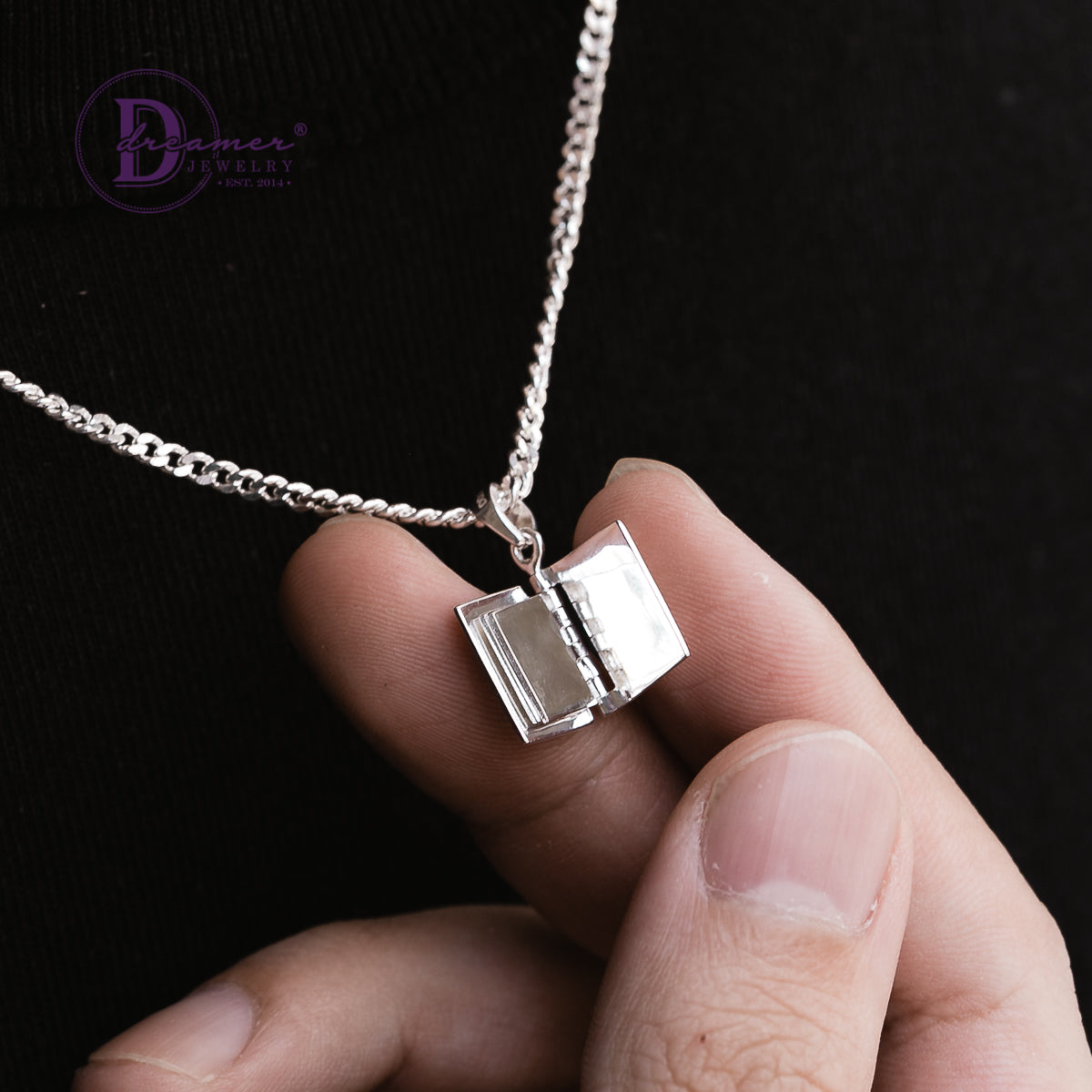 Dây Chuyền Bạc 925 Cho Nam - Mặt Dây Chuyền Love Note - Khắc Theo Yêu Cầu