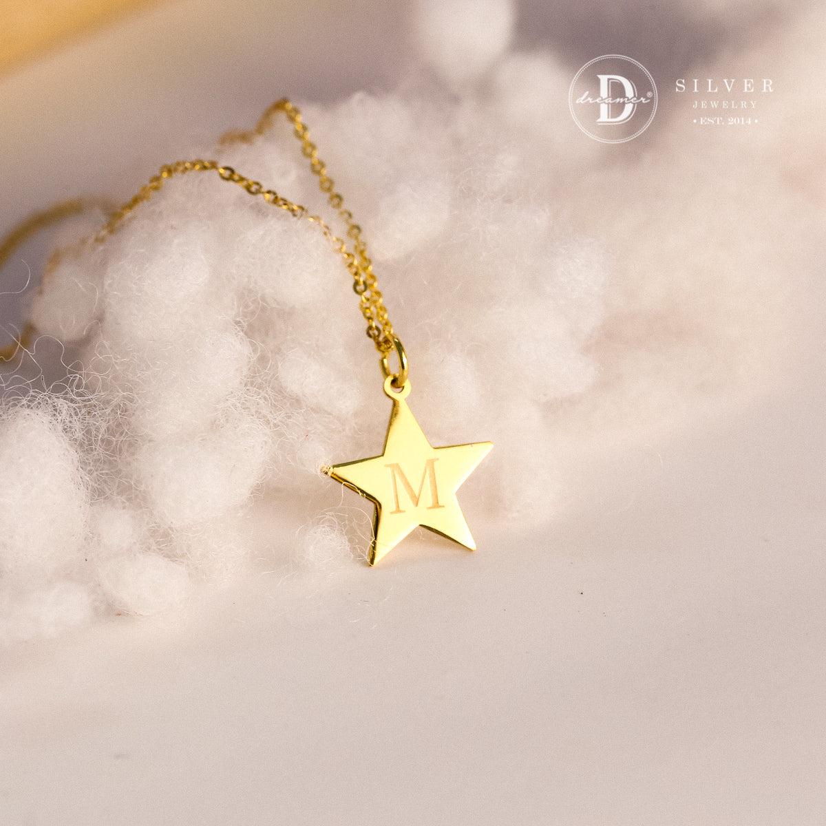 Dây Chuyền Mặt Ngôi Sao Trơn Khắc Chữ Theo Yêu Cầu