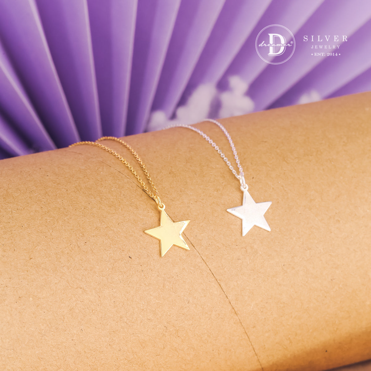 Dây Chuyền Mặt Ngôi Sao Trơn Khắc Chữ Theo Yêu Cầu