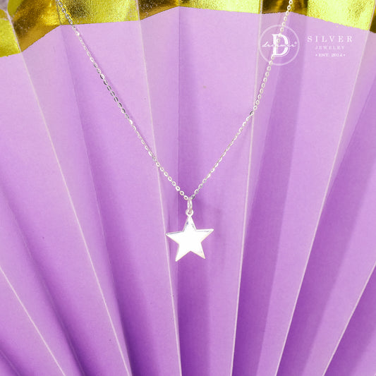 Dây Chuyền Mặt Ngôi Sao Trơn Khắc Chữ Theo Yêu Cầu