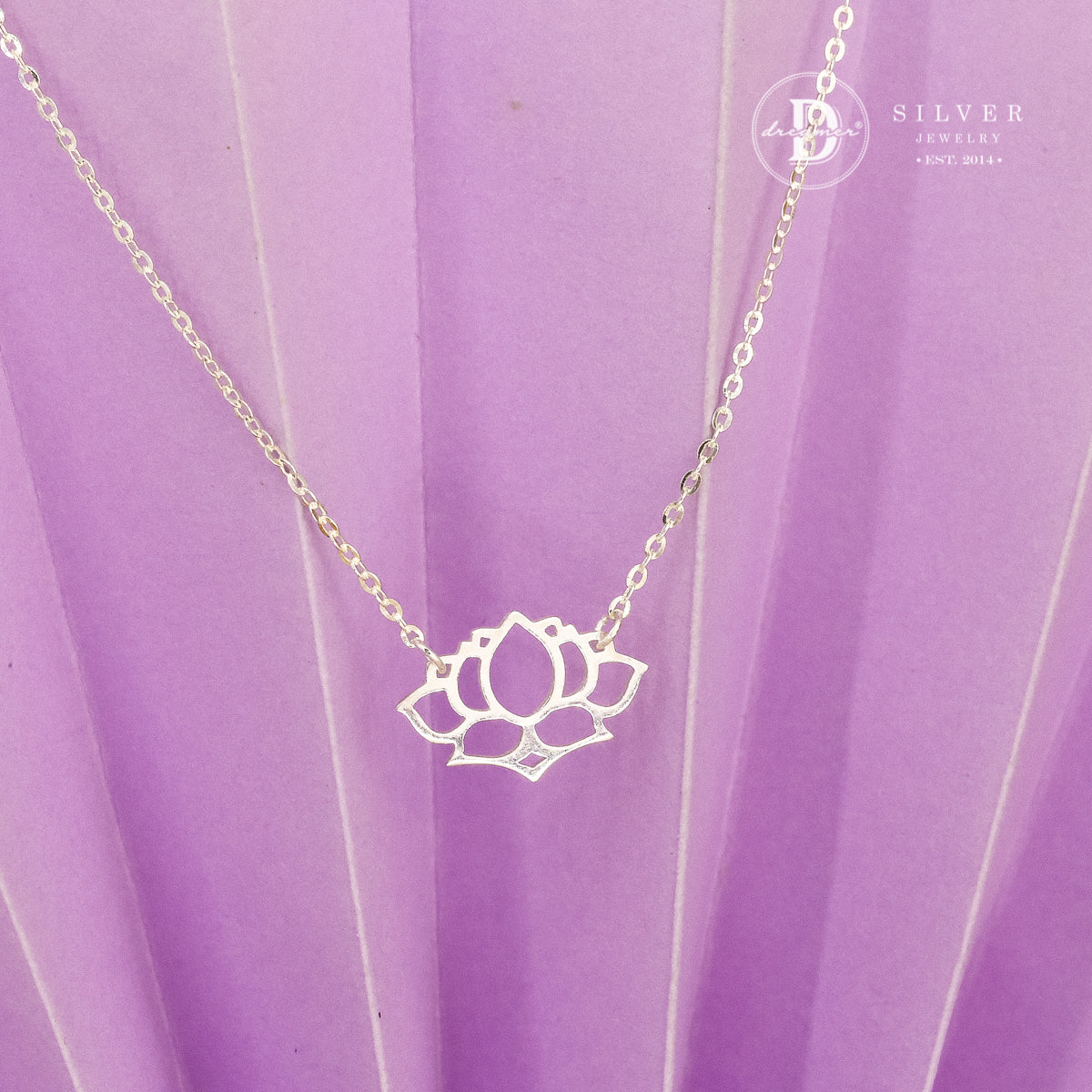 Mekong Delta Blooming Lotus Sterling Silver Necklace