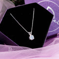 Dây Chuyền Bạc 925 Mặt Đá CZ Tròn 7mm Classic Solitaire Sang Trọng
