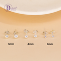 Bông Tai Bi Bạc Đủ Size (2 Màu) Bạc 925 - Yellow Gold & Silver Minimal Dot Earrings 153BTT
