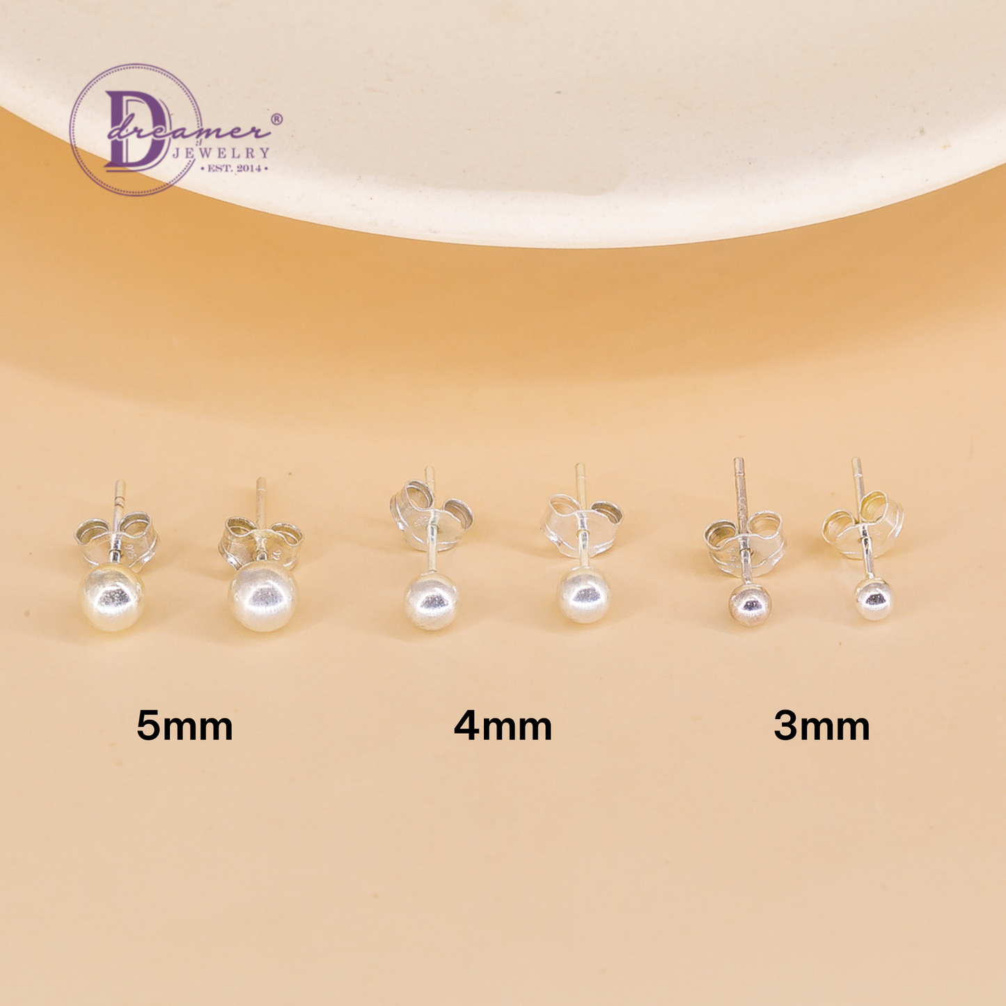 Bông Tai Bi Bạc Đủ Size (2 Màu) Bạc 925 - Yellow Gold & Silver Minimal Dot Earrings 153BTT