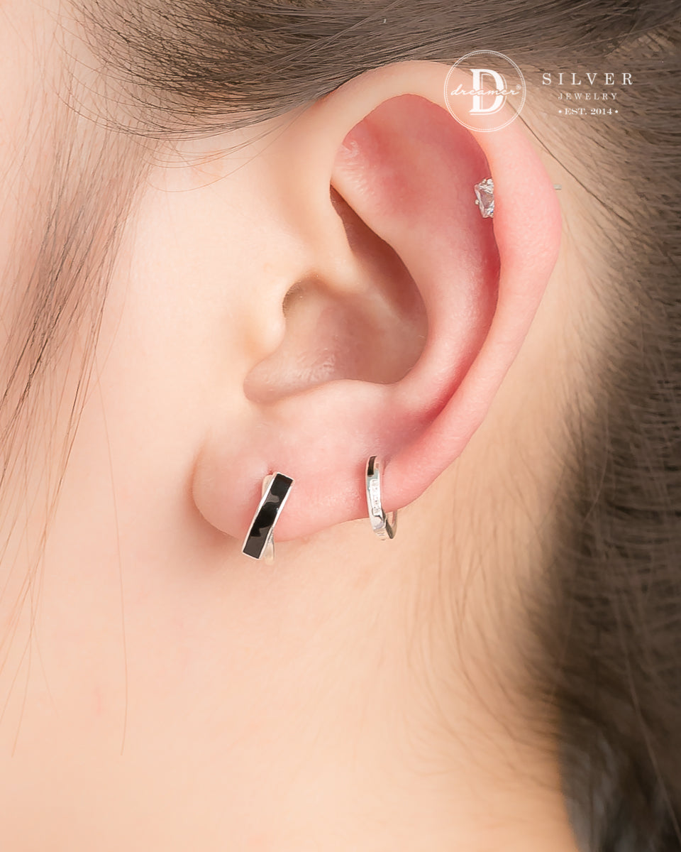 Bông Tai Khoen Tròn Trơn Mini - Size 10mm - Mini Silver Hoops