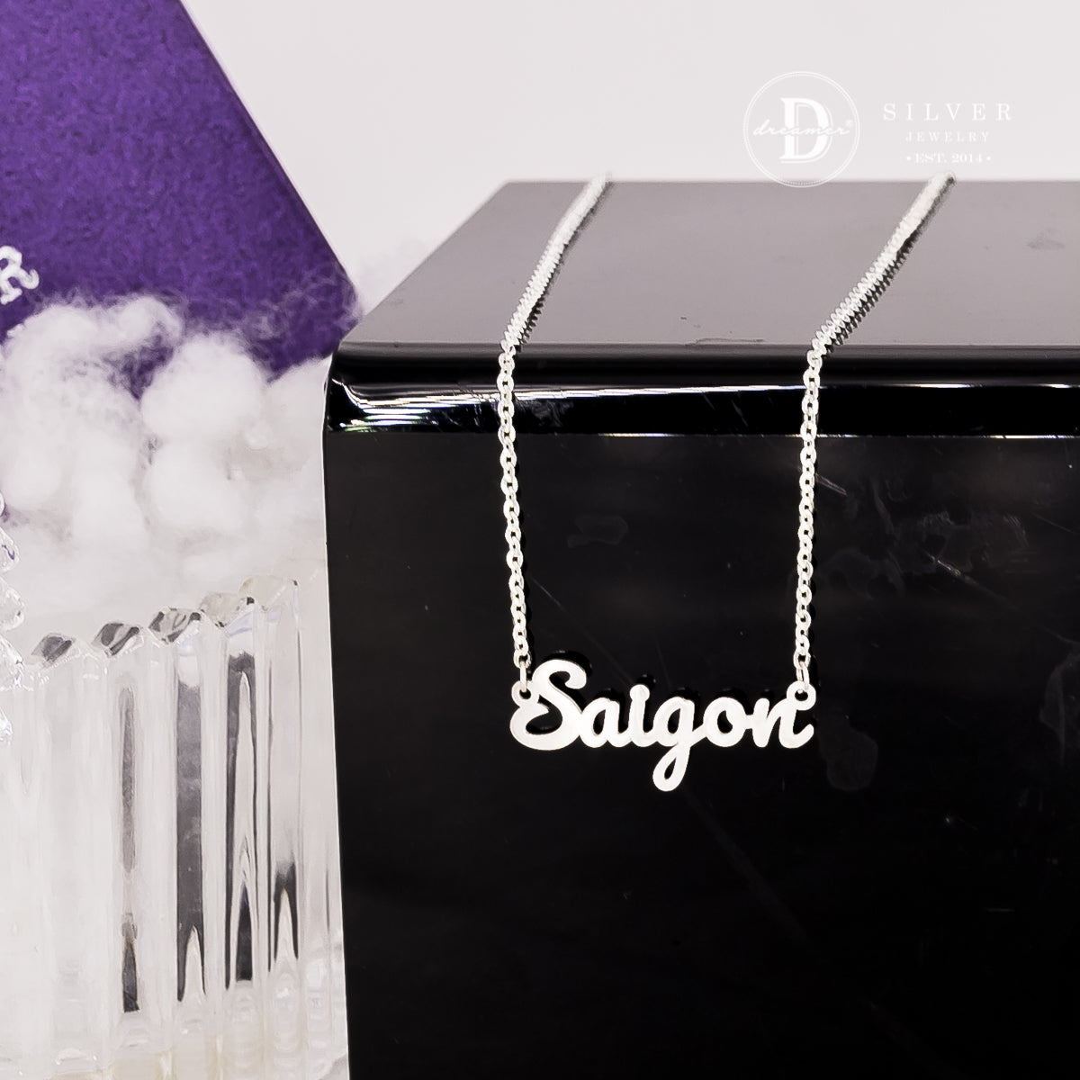 Saigon Silver Necklace - Name Necklace Saigonese Sterling Silver 925