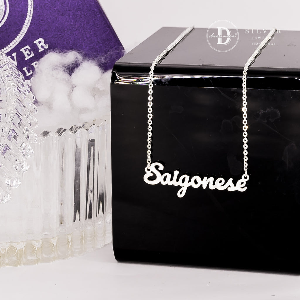 Saigon Silver Necklace - Name Necklace Saigonese Sterling Silver 925