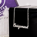 Saigon Silver Necklace - Name Necklace Saigonese Sterling Silver 925